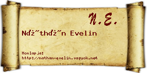 Náthán Evelin névjegykártya
